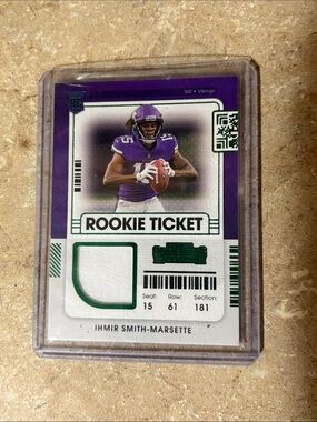 Ihmir Smith-Marsette Rookie Ticket Football Card - Purple & White •PATCH•